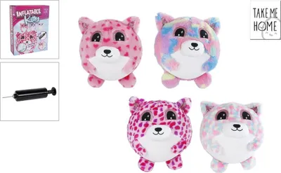Produktbild von Take Me Home aufblasbare Tier mit Pumpe 23 cm 4-fach sortiert