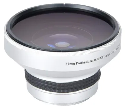 Image de Objectif fisheye 0,25x - Super fisheye - Lentille macro 12,5x - Compatible avec 37 mm