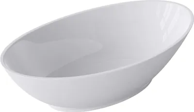 Immagine prodotto di doporro Lavabo da Appoggio, Lavandino Bagno 62.5x34.5x17.5cm, Lavabo Ovale da Minerale Fuso Colossum807, Biano Lucido