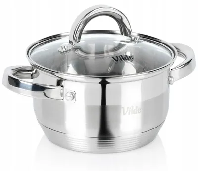 Obrázek produktu pro Hrnec Vilde 1,75 l 16 cm nerezový se skleněnou poklicí pro indukci
