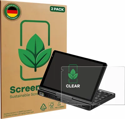 Produktbild von 2x ScreenLeaf Schutzfolie für GPD Pocket 4 nachhaltiger Displayschutz Display Schutz Folie Klar Transparent