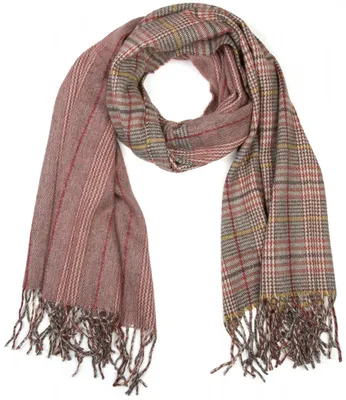 Produktbild von styleBREAKER breiter XXL Schal mit Fransen im Day and Night Design mit schottischem Tartan Plaid Muster, Uni 01018138