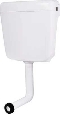 Produktbild von Aufputz-Spülkasten Weiß 9L – Start-Stopp-Funktion, leise mit bis zu 20 dB, 2 Anschlüsse links & rechts für Stand-WC, mit Montagematerial, PP-Material