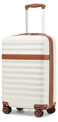 Image de Valise rigide - Trolley - ABS+PC - 4 roulettes pivotantes - Serrure TSA - 61 cm - Beige