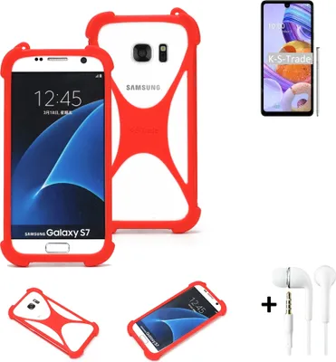 Produktbild von Handy-hülle + Kopfhörer kompatibel mit LG Electronics K71 Schutz-hülle Bumper Silikon Schutz Hülle Cover Case Silikoncase Silikonbumper TPU