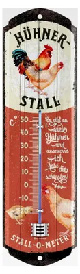 Produktbild von Retro Blechschild Hühnerstall - Hühner Deko für Garten und Stall - Metall Schild 8x28cm