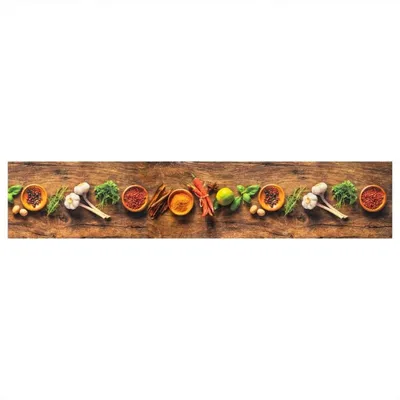 Produktbild von vidaXL Küchenteppich Waschbar Gewürze 60x300 cm Samt