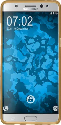 Produktbild von PhoneNatic Case kompatibel mit Samsung Galaxy Note FE - gold Silikon Hülle Iced Cover