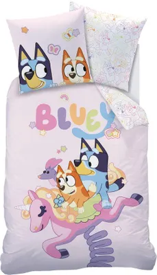 Immagine prodotto di Copriletto Bluey Colorful – 140 x 200 + 63 x 63 cm – Cotone