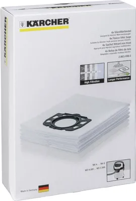 A product box for Kärcher vacuum cleaner bags.