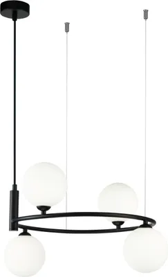 Produktbild von Maytoni Ring Pendelleuchte MOD013PL-04B 4xG9, Schwarz, aus Metall, exkl. Leuchtmittel