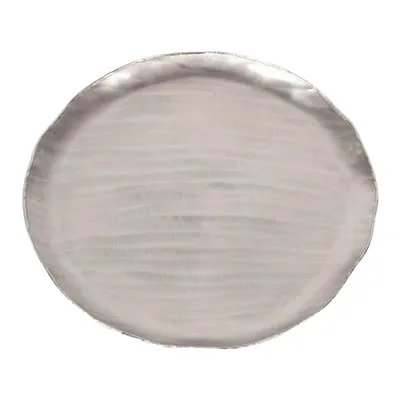 Produktbild von Rasteli Schale-Kerzentablett Aluminium Silber D 37 cm H 2 cm