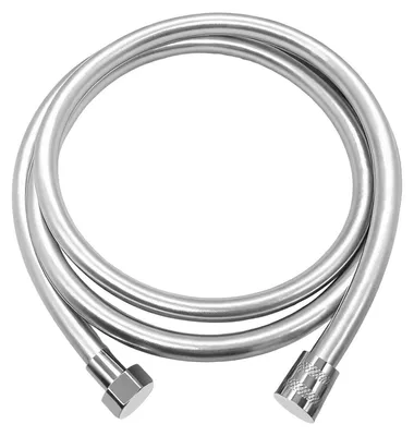 Image de Tuyau de douche de 2 mètres avec protection anti-torsion, finition chrome