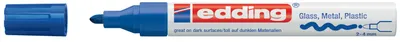 Produktbild von Edding 750, Blau, Feine Spitze, Blau, Weiß, Kunststoff, Fettdruck, 2 mm