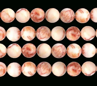Produktbild von Edelstein-Perlen - 8 mm Durchmesser - Zum Schmuckbasteln - Pink - 30 Stück