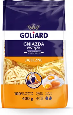Zdjęcie produktu dla Makaron Gniazda Wstążki Goliard 400g