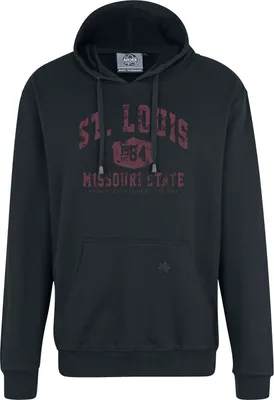 Produktbild von Übergrößen Kapuzen-Sweatshirt AHORN SPORTSWEAR St. Louis weinrot Iron Grey 5XL
