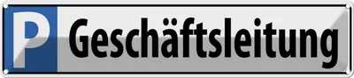 Produktbild von vianmo Blechschild 10x46 cm Geschäftsleitung Parkplatzschild