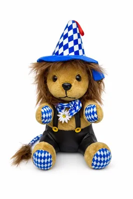 Produktbild von Bayerischer Löwe 27 cm Kuscheltier Plüschtier Stofftier mit Tracht Souvenir Geschenk für Kinder