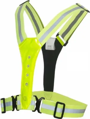 Produktbild von Benson LED Reflektierende Laufweste - Sicherheit - Einheitsgröße - Unisex - Gelb