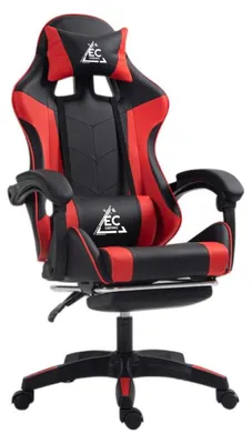 Produktbild von Gaming-Drehstuhl mit Fußstütze ec gaming massage ko24cze.