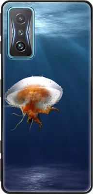 Produktbild von König Design Hülle kompatibel mit Xiaomi Redmi K50 Gaming Kunststoff Soft Handyhülle - Handy Case Qualle