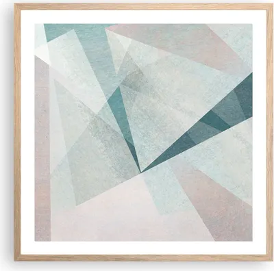 Produktbild von Gerahmtes Poster - Rahmen in heller Eiche - Abstraktion modern - 60x60 cm - Wand Bild - Wanddeko - Wandbilder - Wandposter - Bilderrahmen - Bilder - Kunstdruck - Wandbild - P2NAC60x60-3947