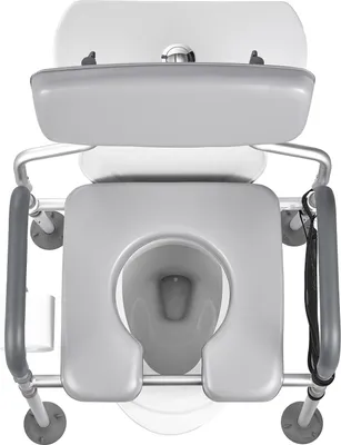 Zdjęcie produktu dla Krzesło przyłóżkowe SucceBuy 4 w 1 z regulowaną wysokością, nośność 227 kg