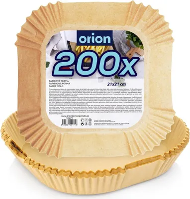 Image de Vilde | Insert pour friteuse à air chaud - Marron - 21 x 21 cm - 200 pièces - Papier sulfurisé jetable - Papier sulfurisé pour friteuse à air chaud