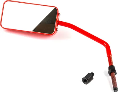 Imagen del producto de Espejos retrovisores F1 STR8, color rojo, para el lado izquierdo y derecho, universales, giratorios, con rosca de 8 mm