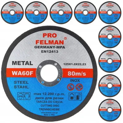 Produktbild von Felman 10x Trennscheibe Metall 125x1mm
