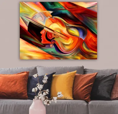 Produktbild von Wallity, 225930193_70100- HPE2039, Bunt, Leinwandbilder, 70 x 100 cm, 100% Leinwand