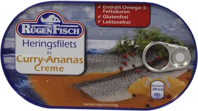 Produktbild von Rügen Fisch Heringsfilet Curry-Ananascreme 200g