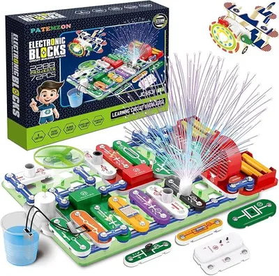 Produktbild von Elektrobaukasten für Kinder, Experimentierkasten zu Elektrotechnik, Inkl. Bebildeter Anleitung, 2000+ Spielmöglichkeiten, STEM Lernspielzeug Geschenk für Jungen Mädchen ab 8 Jahre