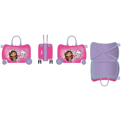 Image de Gabby's Dollhouse Ride-On Trolley 47.5x23x32 cm Roze/Paars