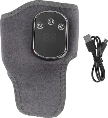 Produktbild von Beheizte Knöchelbandage, wiederaufladbar, 5 Gänge, Temperatur, 3 Stufen, Vibration, verstellbarer Wickelwärmer