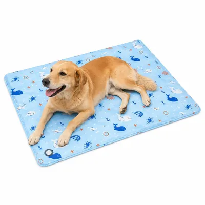 Zdjęcie produktu dla Mata chłodząca żelowa dla zwierząt 60x90 cm, składana mata na wodę dla psa i kota do auta latem