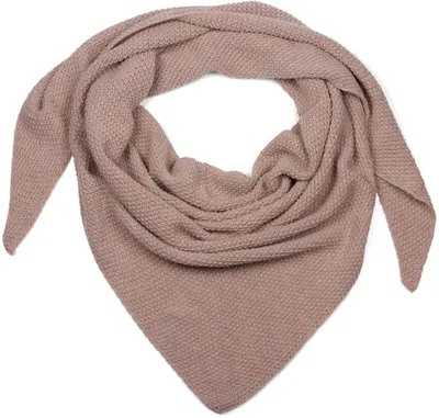Produktbild von styleBREAKER Damen Strick Dreieckstuch | Weiches Schultertuch mit Reiskorn Muster | Unifarbenes Dreiecktuch aus Wolle Mix | Italy | 190 x 72 cm