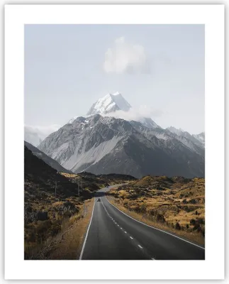 Produktbild von Poster - Poster ohne Rahmen - Weg Berg Gipfel - 40x50 cm - Wand Bild - Wanddeko - Wandbilder - Kunstposter - Wandposter - Bilder - Kunstdruck - Wanddekoration - Wandbild - P2XPA40x50-4833