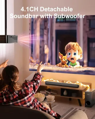 Obrázek produktu pro Zvuková lišta – Zvukové lišty pro televizi a domácí kino – Zvuková lišta se subwooferem – 200 W – 4.1kanálový systém – Podpora HDMI
