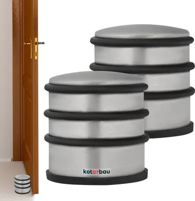 Produktbild von KOTARBAU® 2er Set Türstopper für Türen Freisehend Türpuffer Hoch Silber