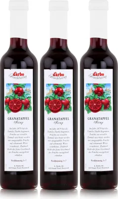 Produktbild von Darbo Granatapfel Sirup 500ml - Cocktails Milchshakes Kaffeesirup (3er Pack)