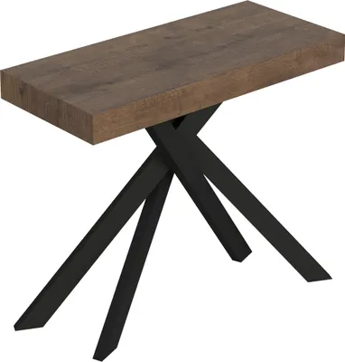 Zdjęcie produktu dla Rozkładany stół konsolowy 90x40/300 cm, nogi orzech Saki, antracyt