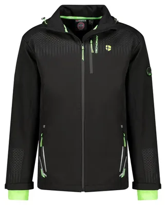 Productafbeelding van Geographical Norway WZ8556H/GN-Zwart / Groen, heren softshell jas in groene kleur