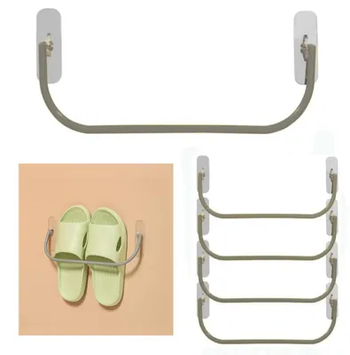 Produktbild von Schuhregal zur Wandmontage, faltbar, 5 Stück, Grau