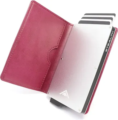 Produktbild von RFID Kartenportmonai Herren - Minimalistische Pop-Up-Portemonnaies mit Geschenkbox - Leichte Metall-Kreditkartenhalter für Männer Silbernes Aluminium