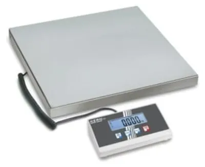 Produktbild von KERN & SOHN Plattformwaage, 150 kg, Edelstahl, Edelstahl, LCD, 2,5 cm, 315 mm