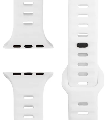 Produktbild von Motion Armband für Apple Watch Ultra/SE/10/9/8/7/6/5/4/3/2/1, Soft Silikon Sportarmband, 42/44/45/46/49mm - Eisweiss