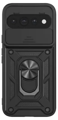 Image de Mayaxess, coque pour Pixel 11 / Pixel 11 Pro, avec protection pour l'appareil photo et anneau magnétique, couleur noire