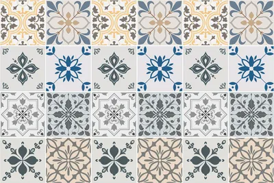 Produktbild von Fliesenaufkleber 15x15 cm – 24 Stück – Selbstklebend – Wasserfest – Pflegeleicht – Hitzebeständig – Für Küche & Bad – Blumenmotive im Mosaik